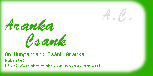 aranka csank business card